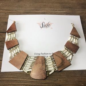 Wooden Collar Necklace